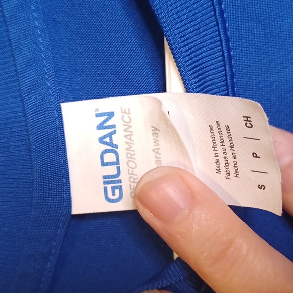Gildan blue Royals drifit top size S - Picture 3 of 3